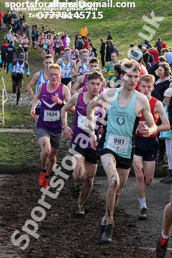 Mens short race  2020 BUCS Cross Country Champs., Edinburgh.  Photo: David T. Hewitson/Sports for All Pics
